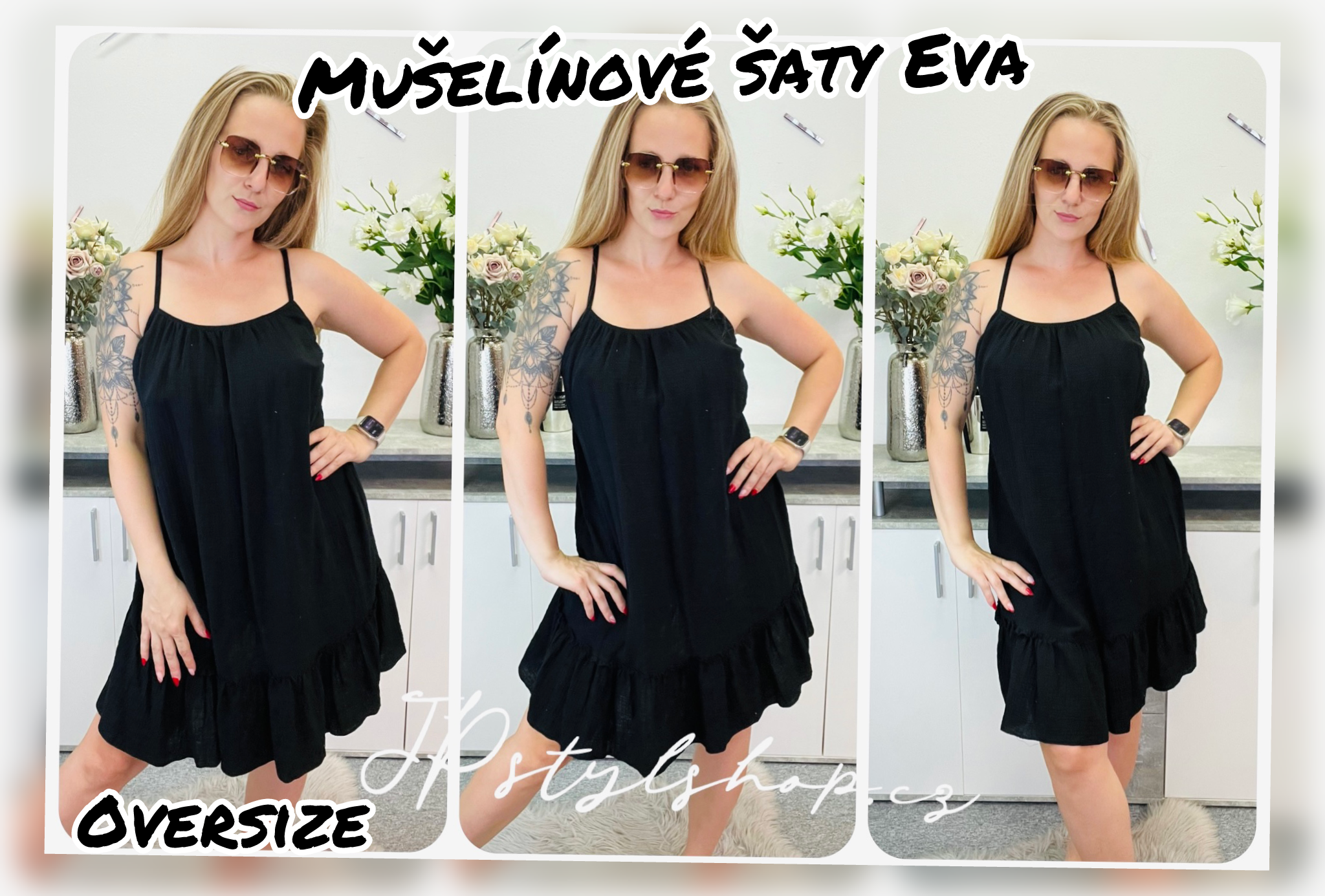 Mušelínové šaty Eva