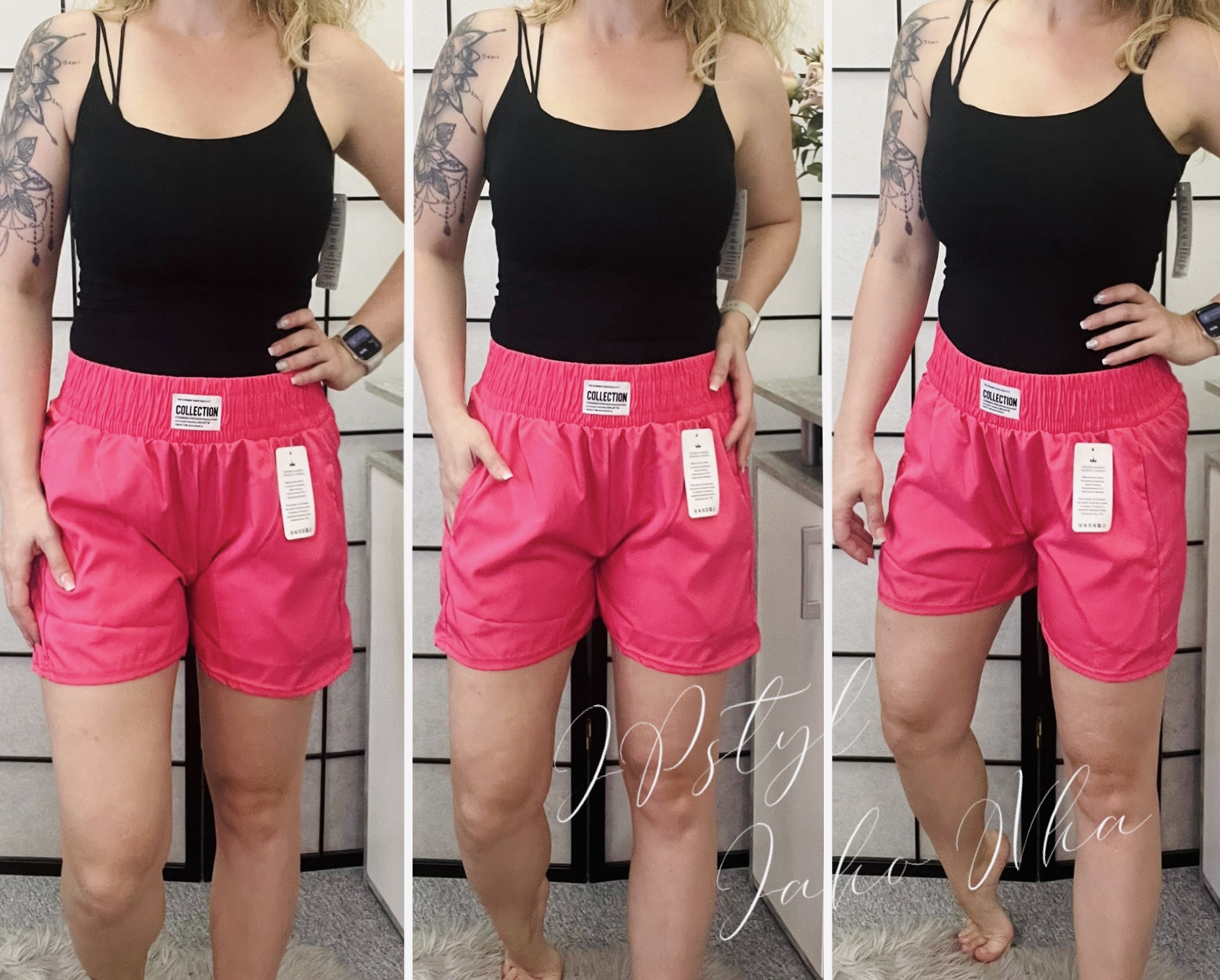 Jednobarevné kraťásky - fushia