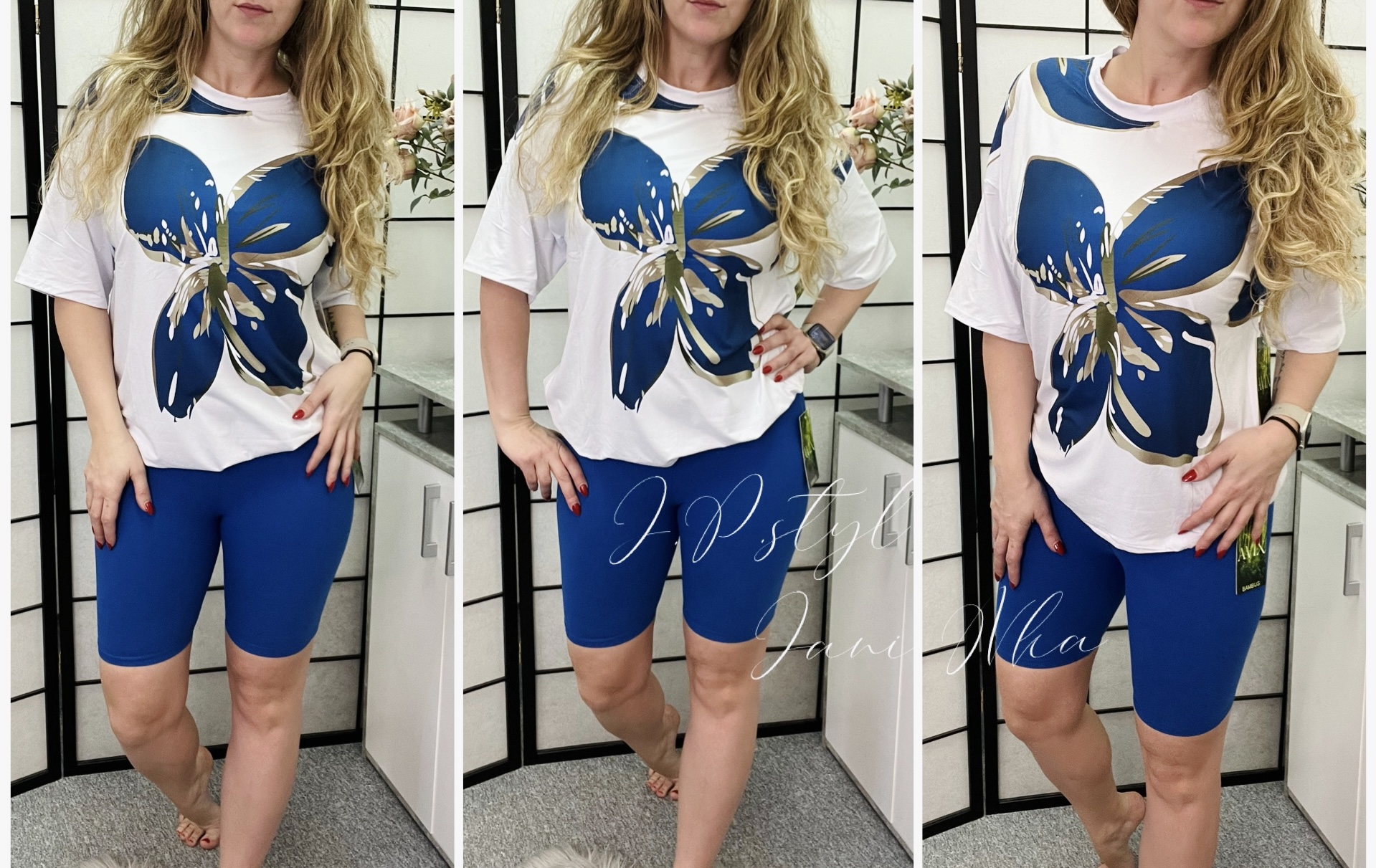 Bambusový komplet - královská modrý