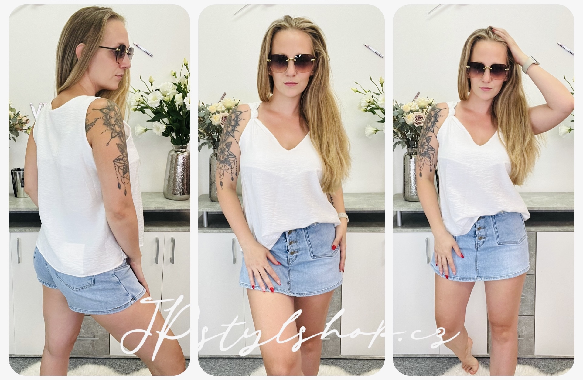 Jednobarevné tílko Oša