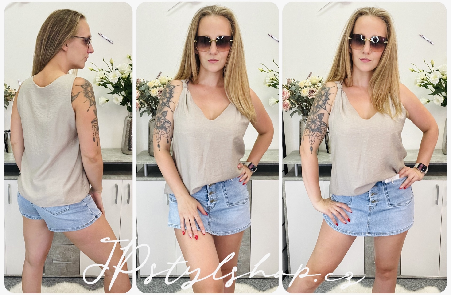 Jednobarevné tílko Oša