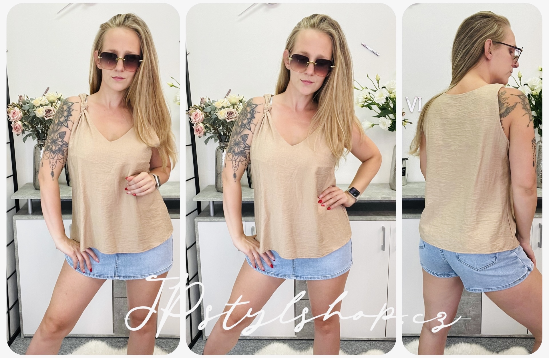 Jednobarevné tílko Oša