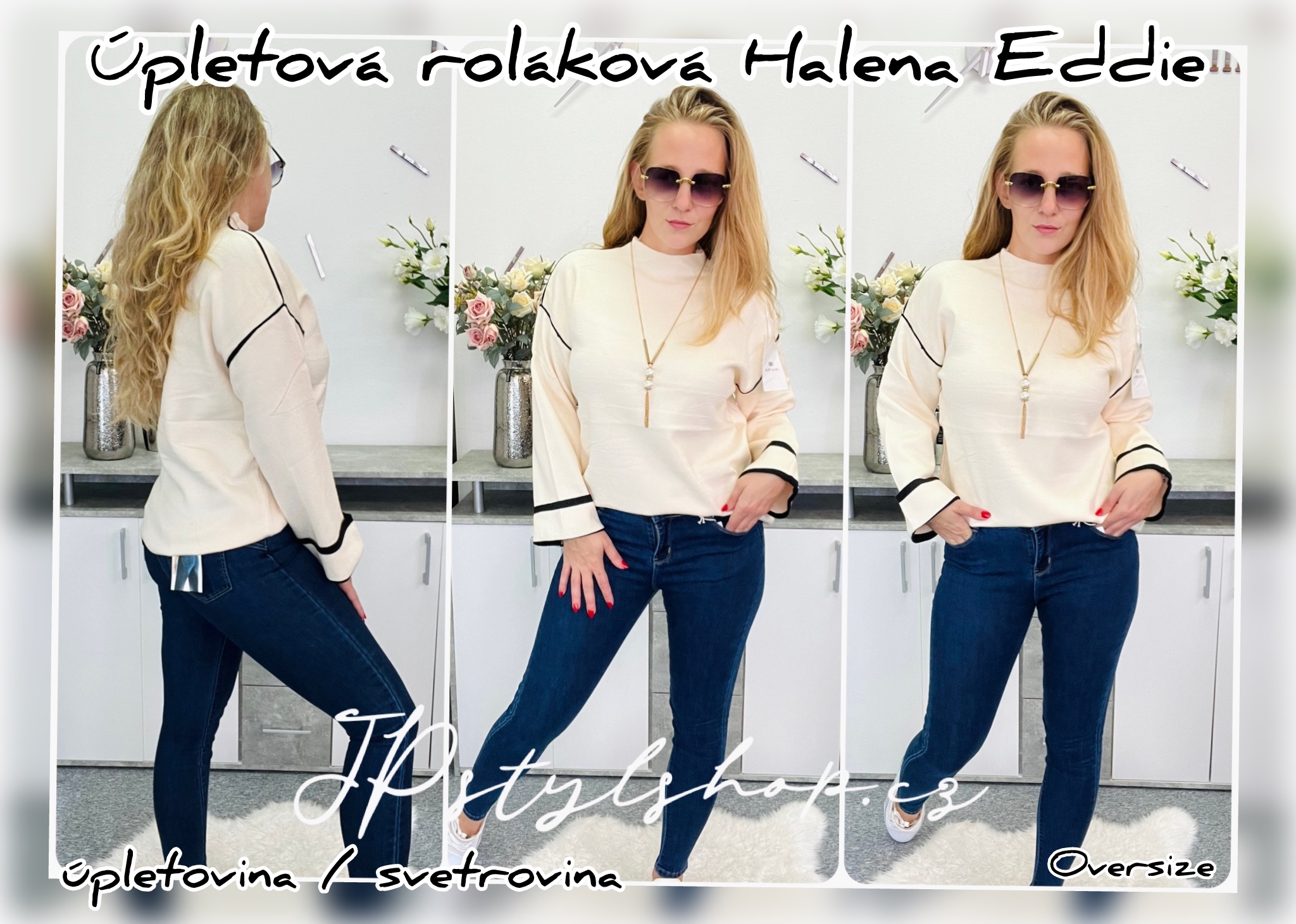 Úpletová roláková halena Eddie