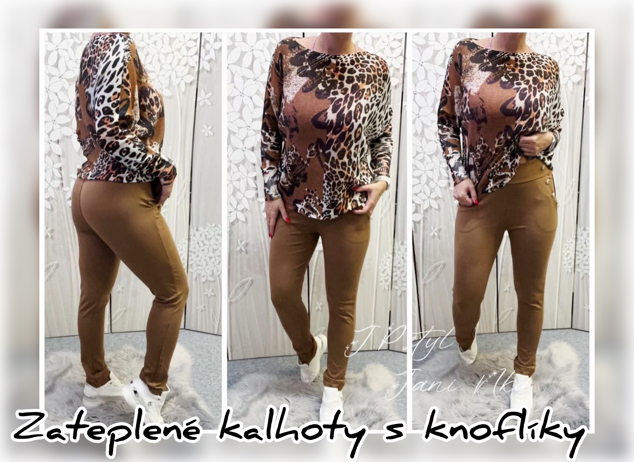 Zateplené kalhoty s knoflíčky