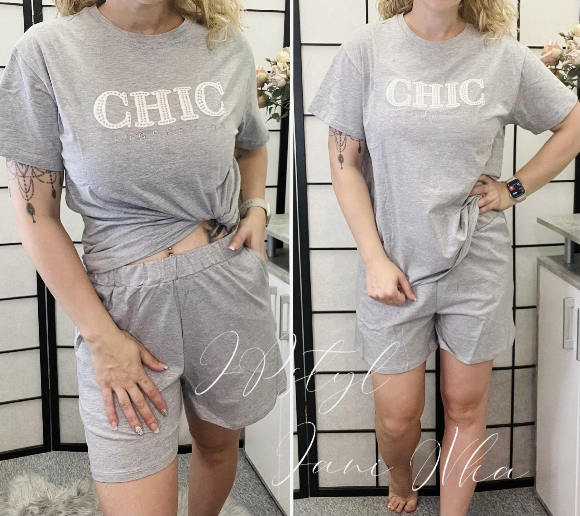 Komplet CHIC - šedý