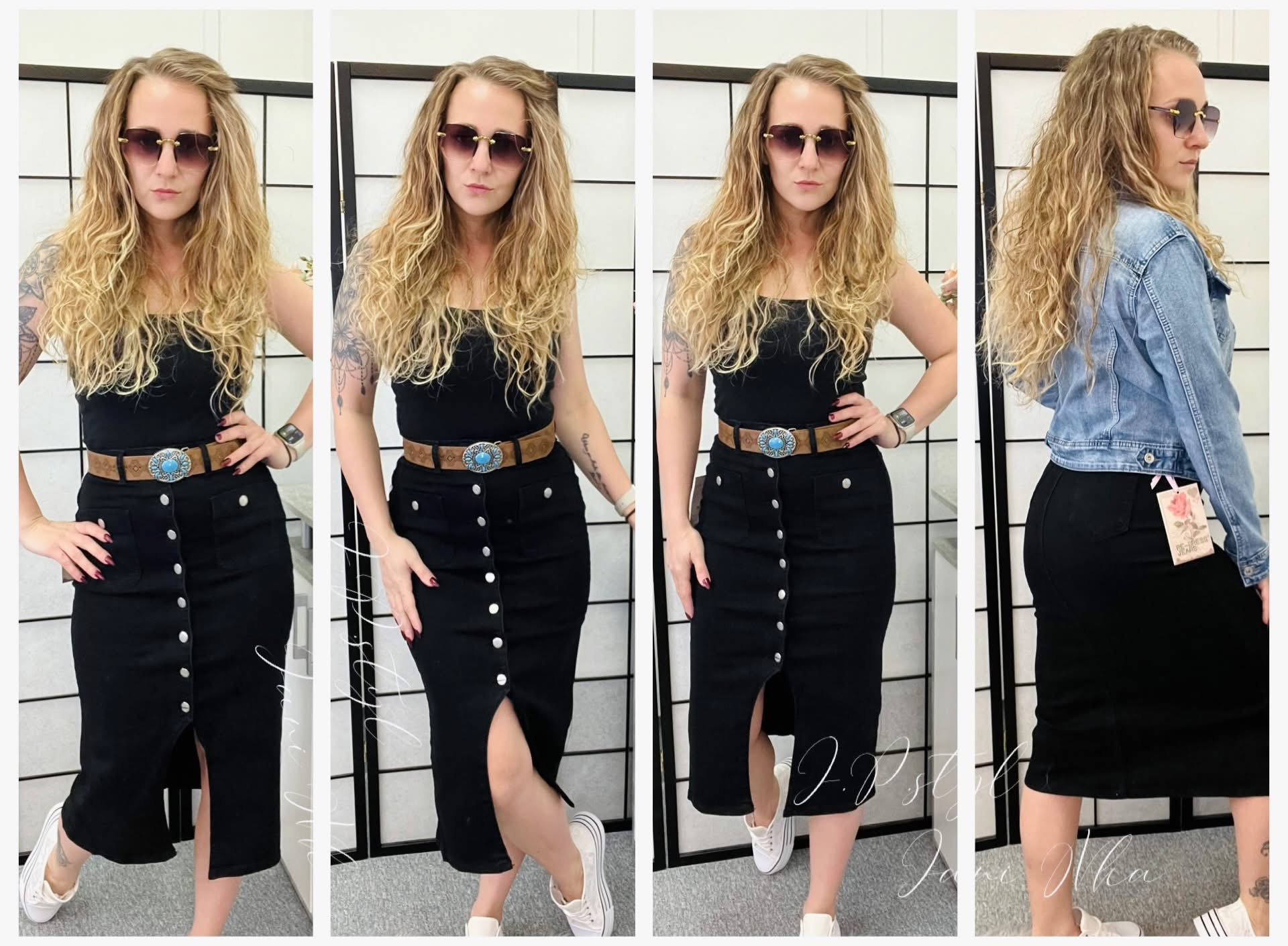 Dlouhá sukně s knoflíčky 