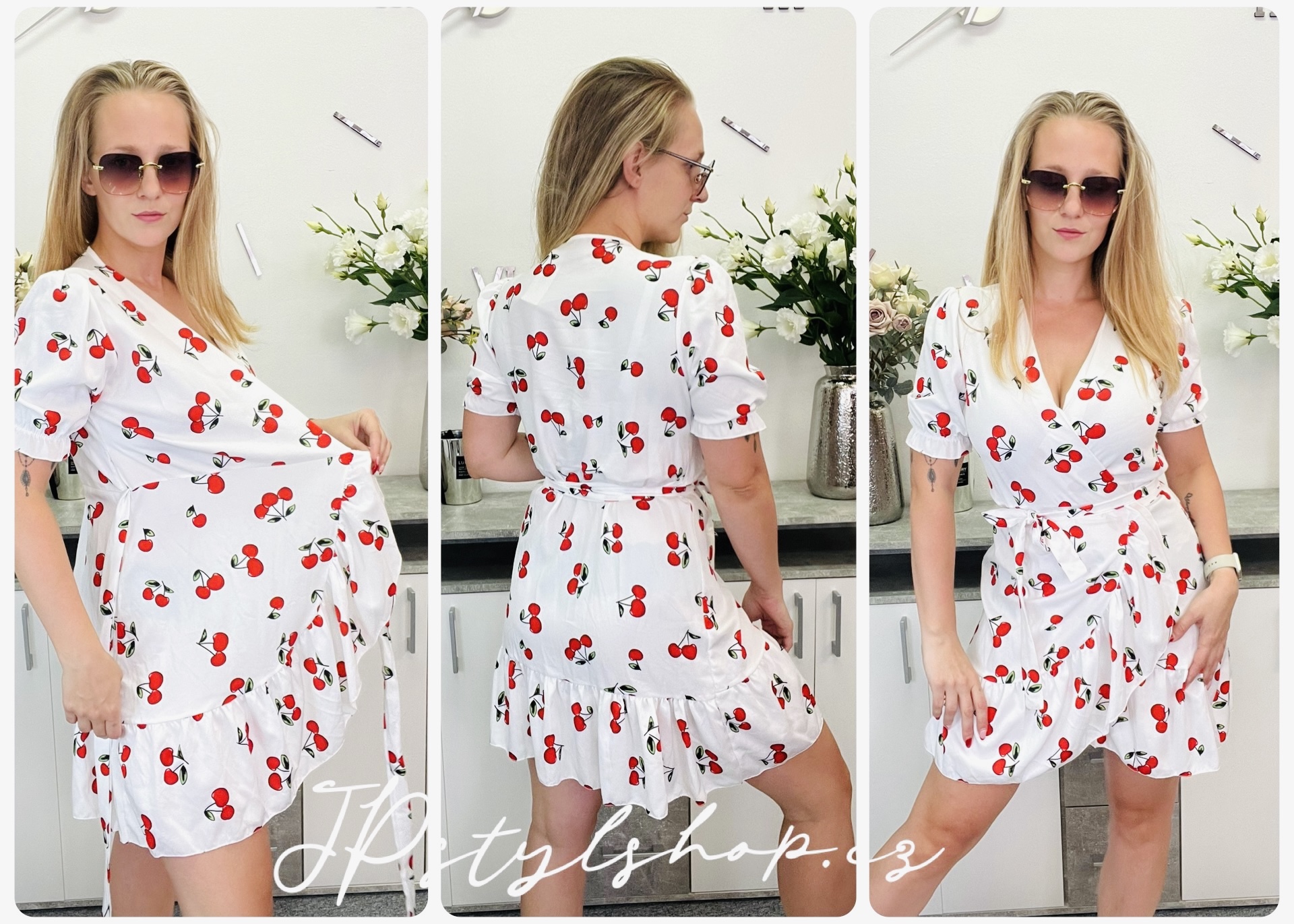 Zavinovací šaty Cherries