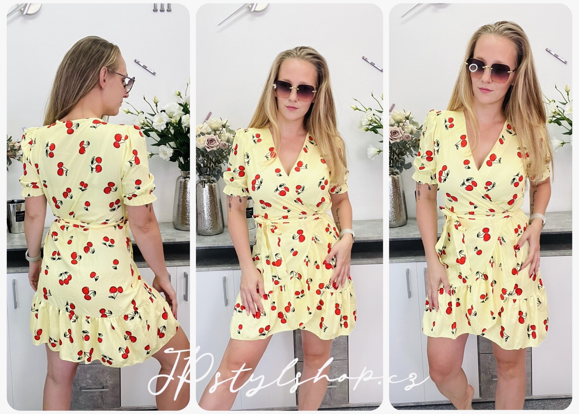 Zavinovací šaty Cherries