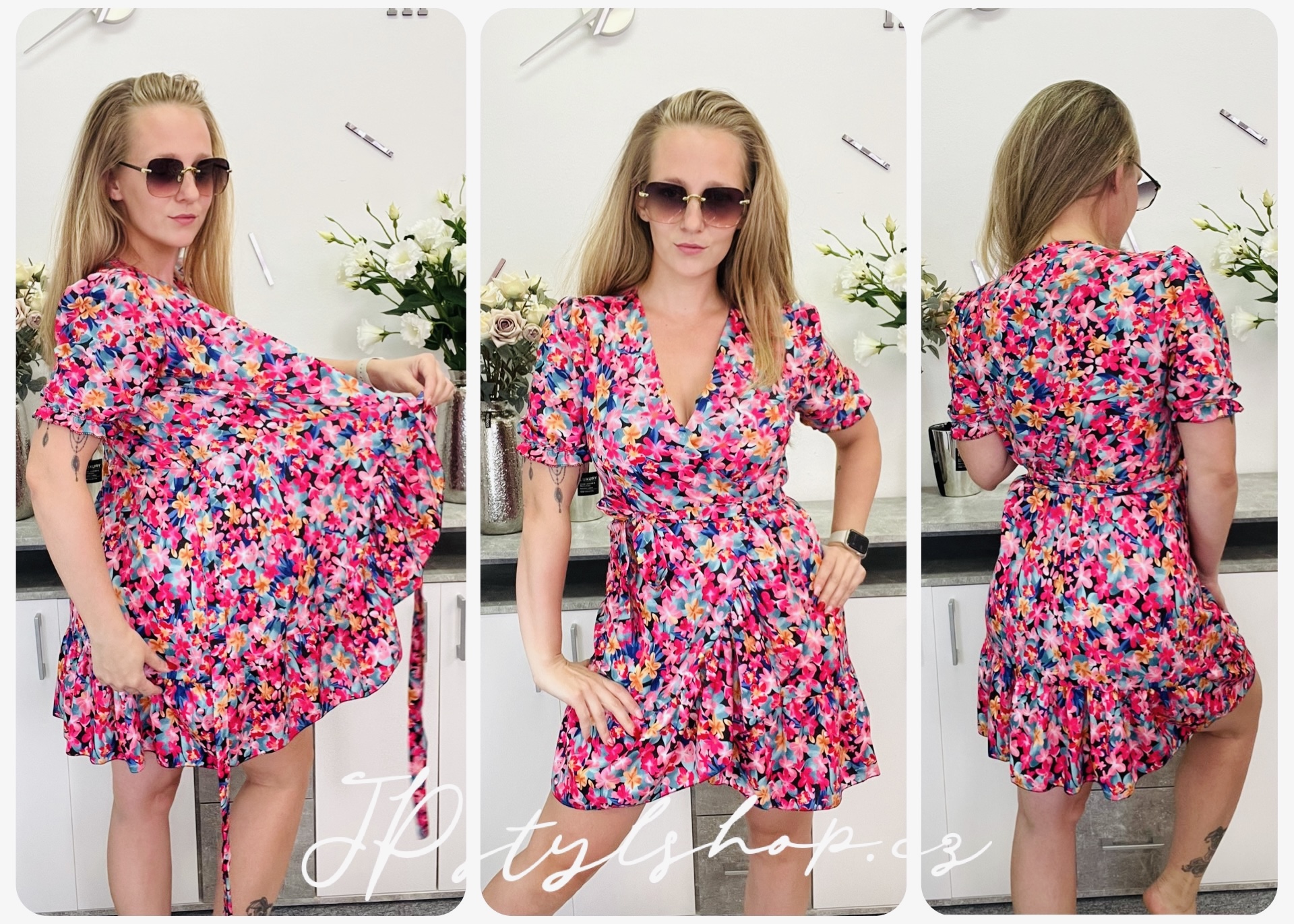 Zavinovací šaty Flower