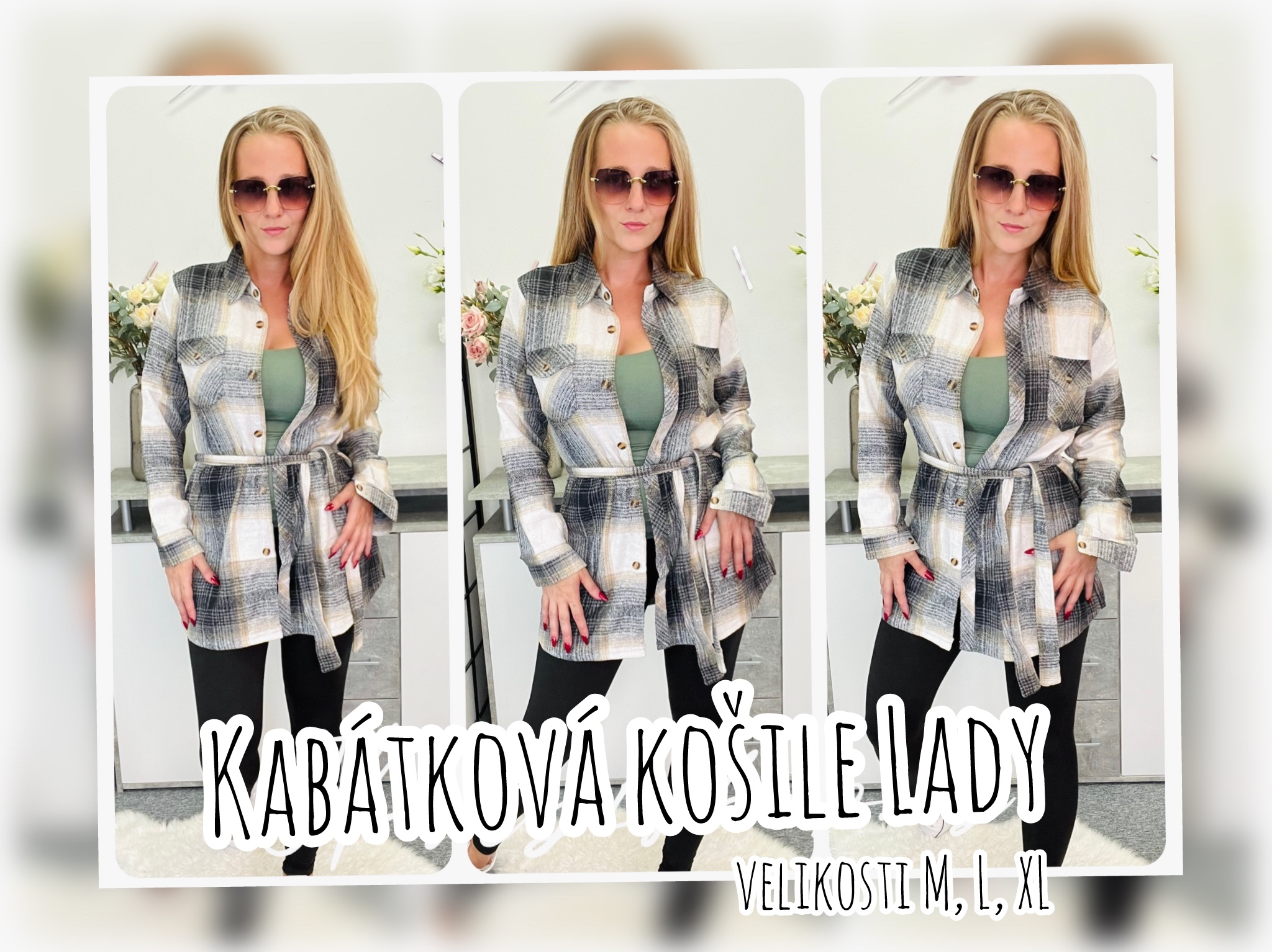 Dlouhá kabátková košile Lady