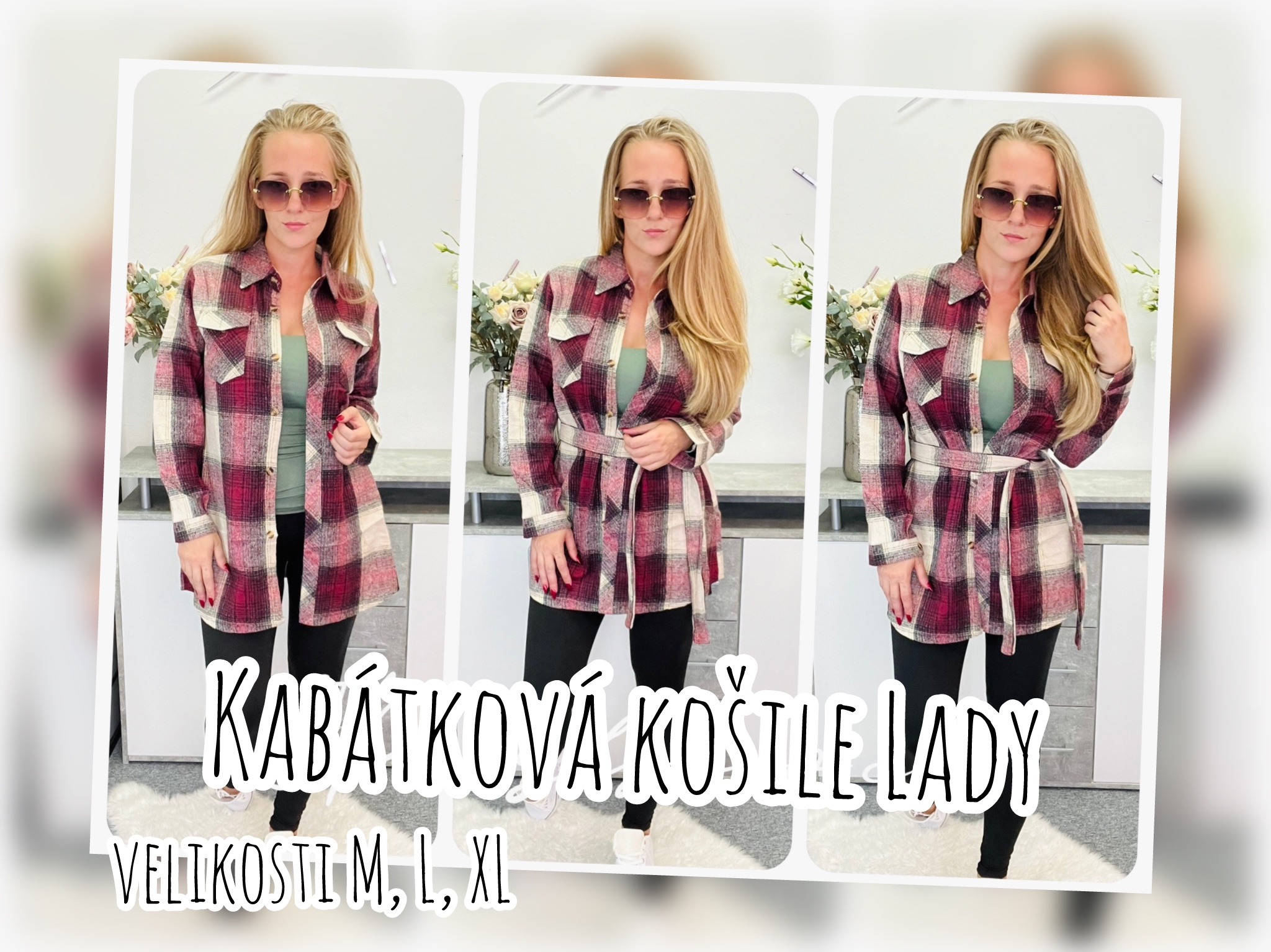 Dlouhá kabátková košile Lady