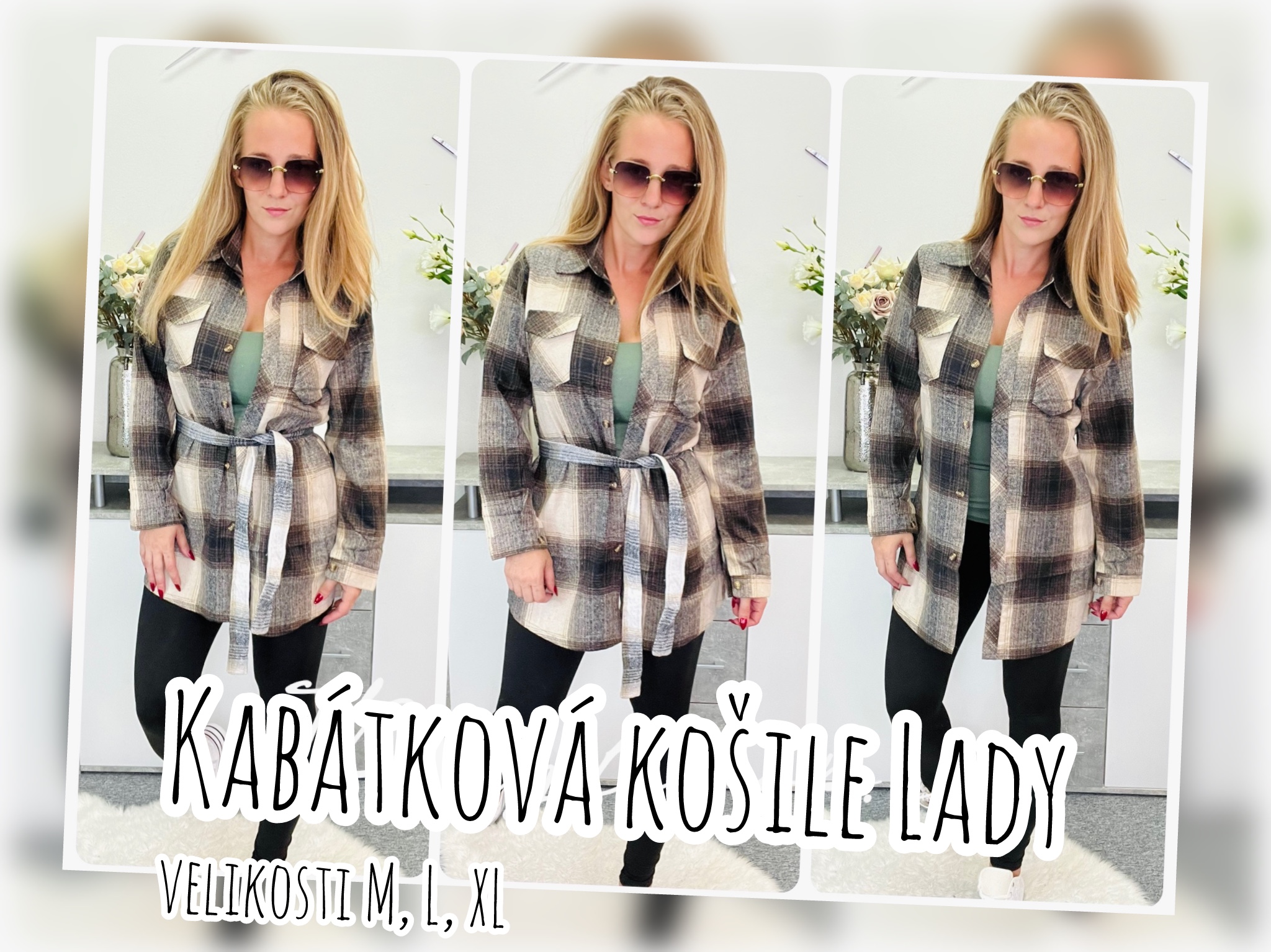 Dlouhá kabátková košile Lady