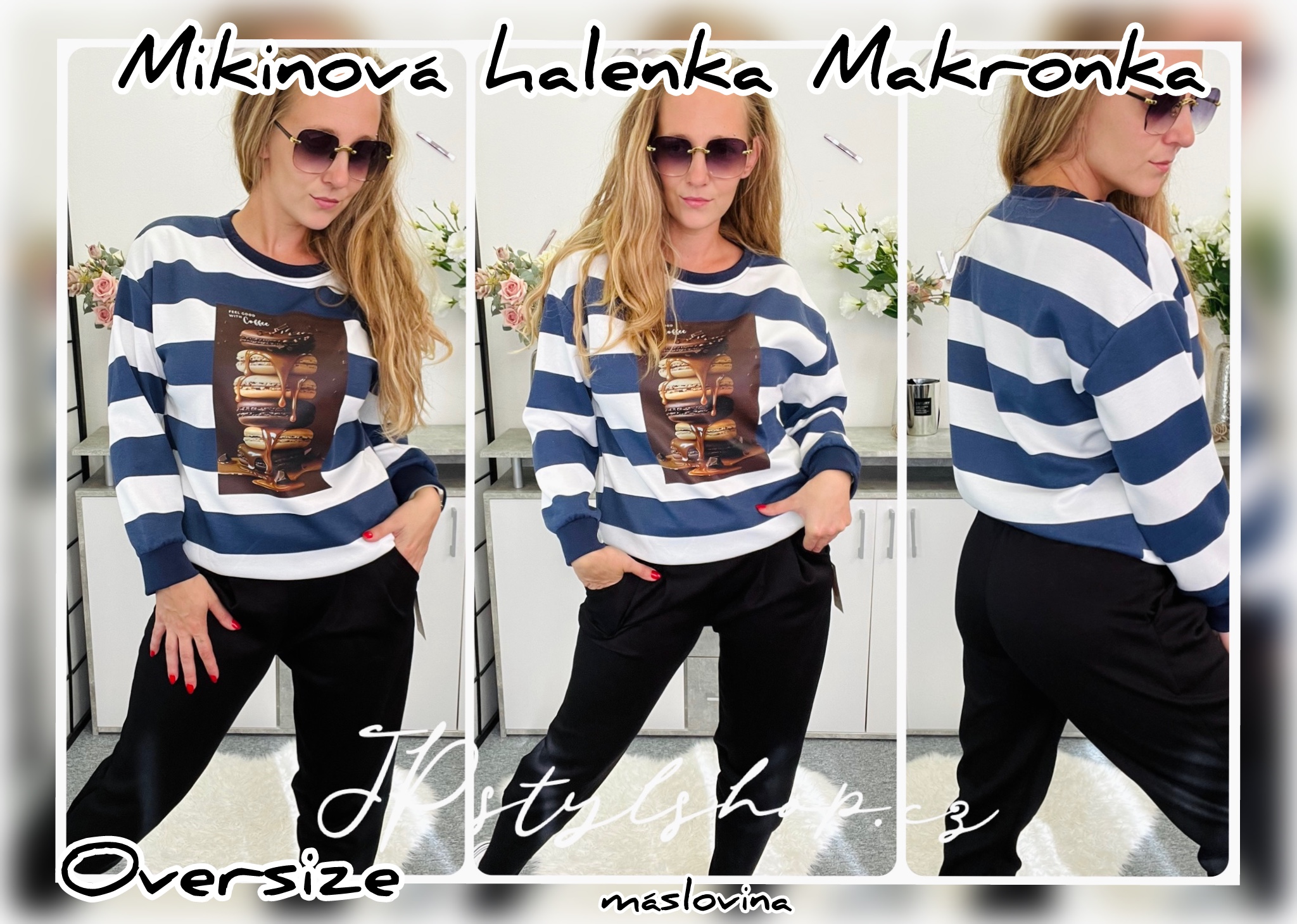 Mikinová halenka Makronka