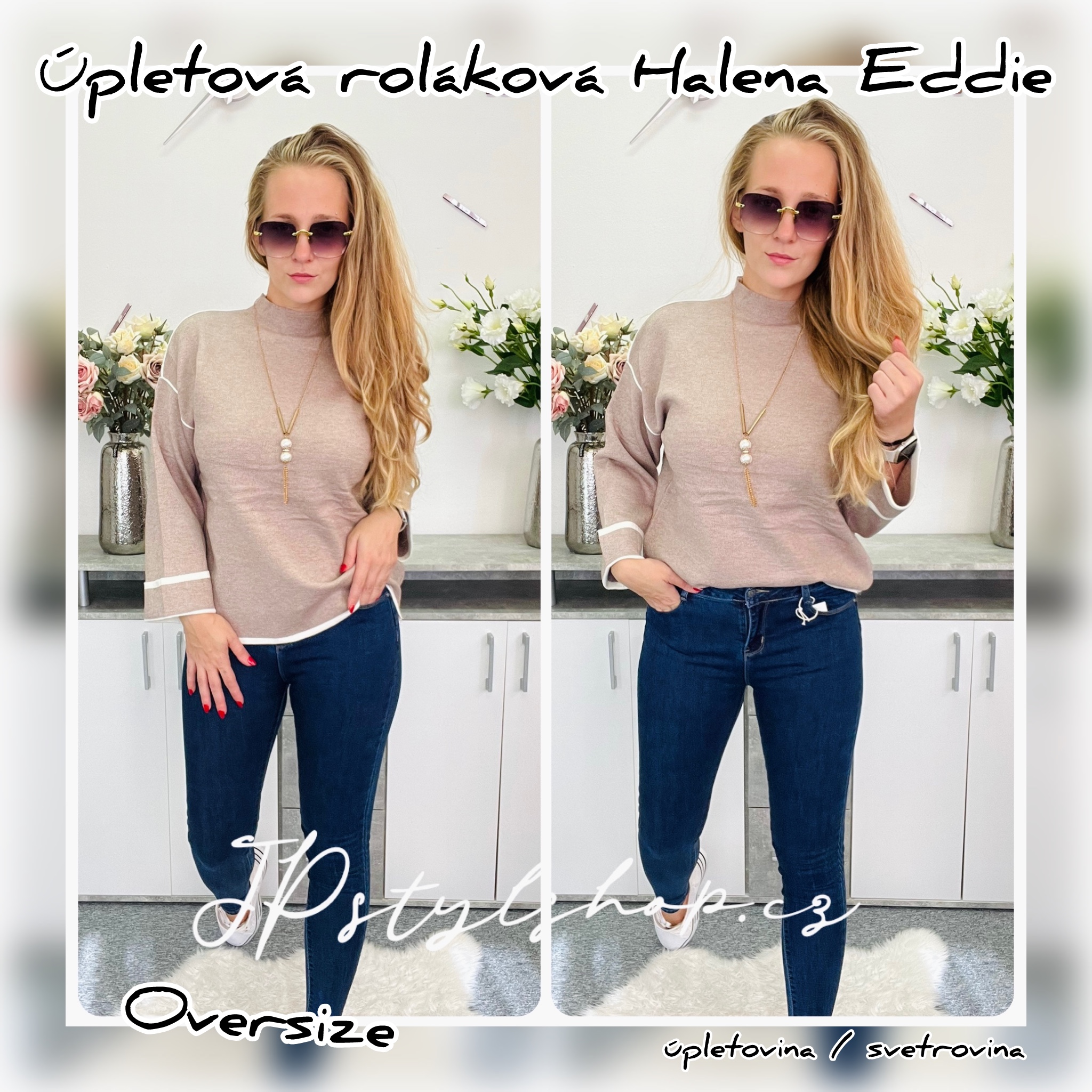 Úpletová roláková halena Eddie