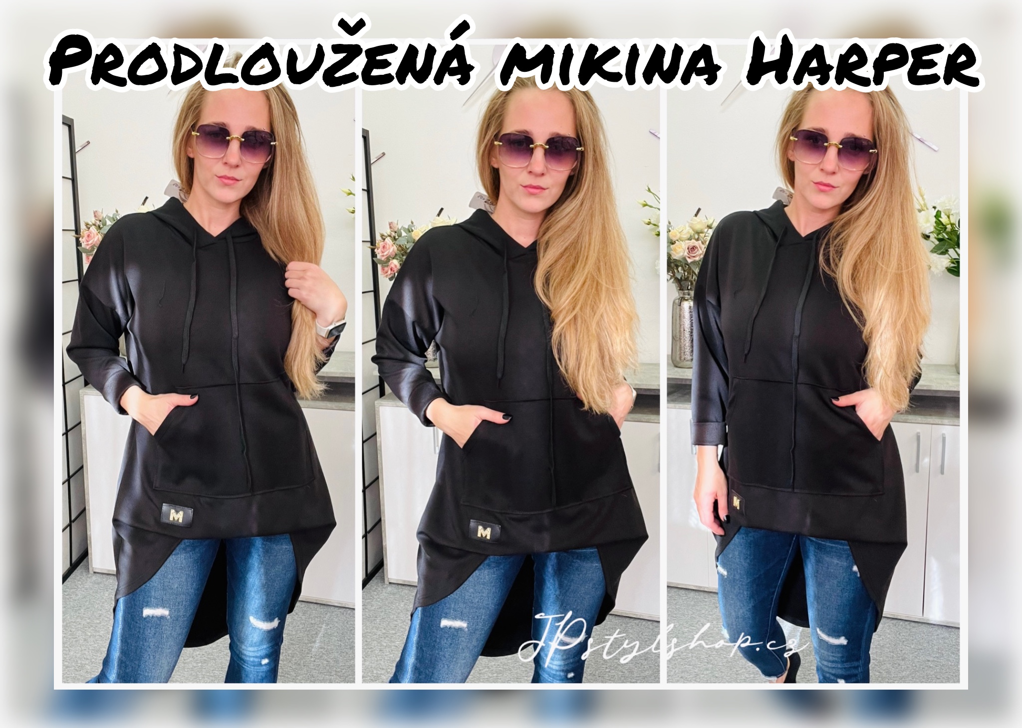 Prodloužená mikina Harper 