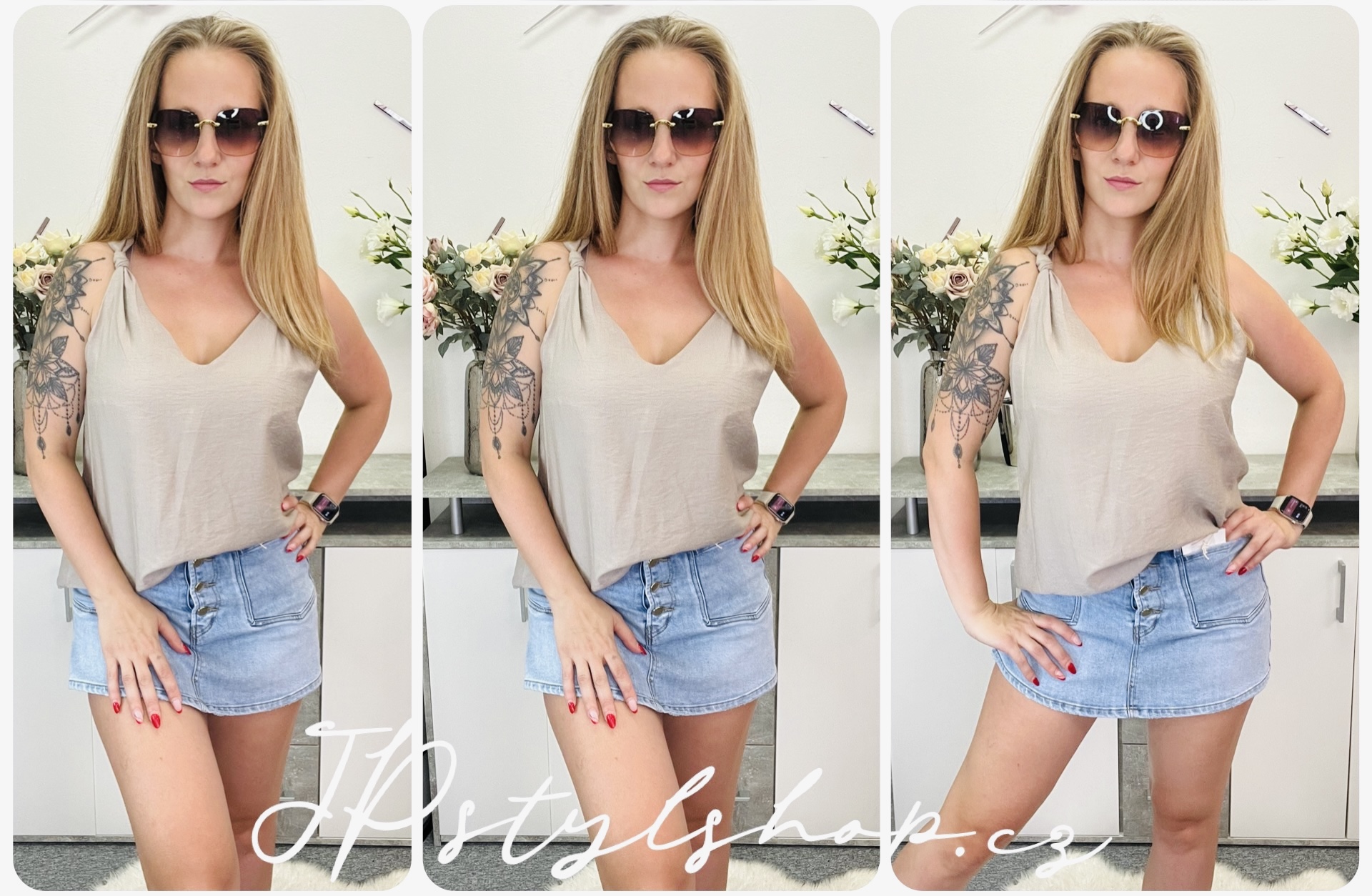 Jednobarevné tílko Oša