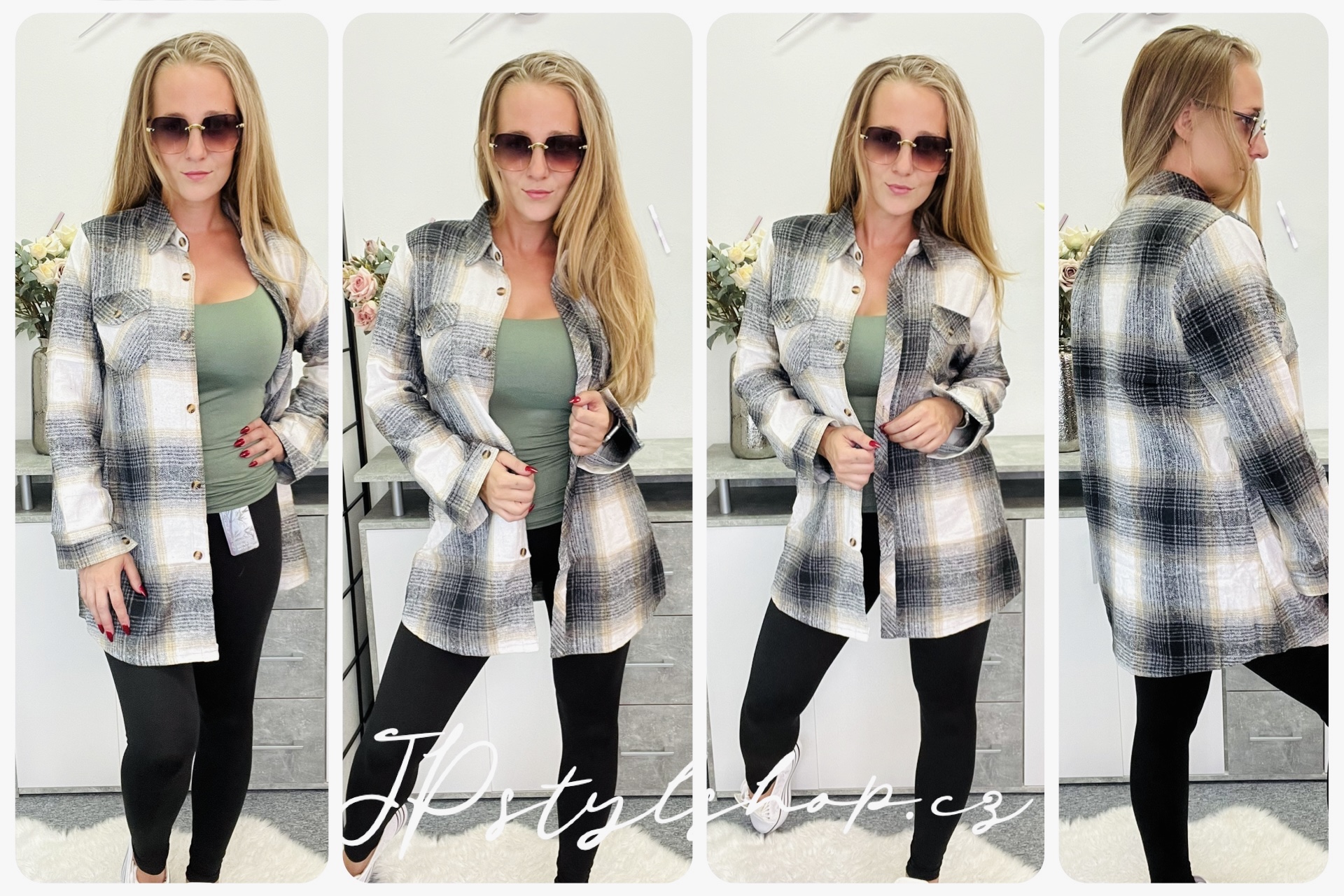 Dlouhá kabátková košile Lady