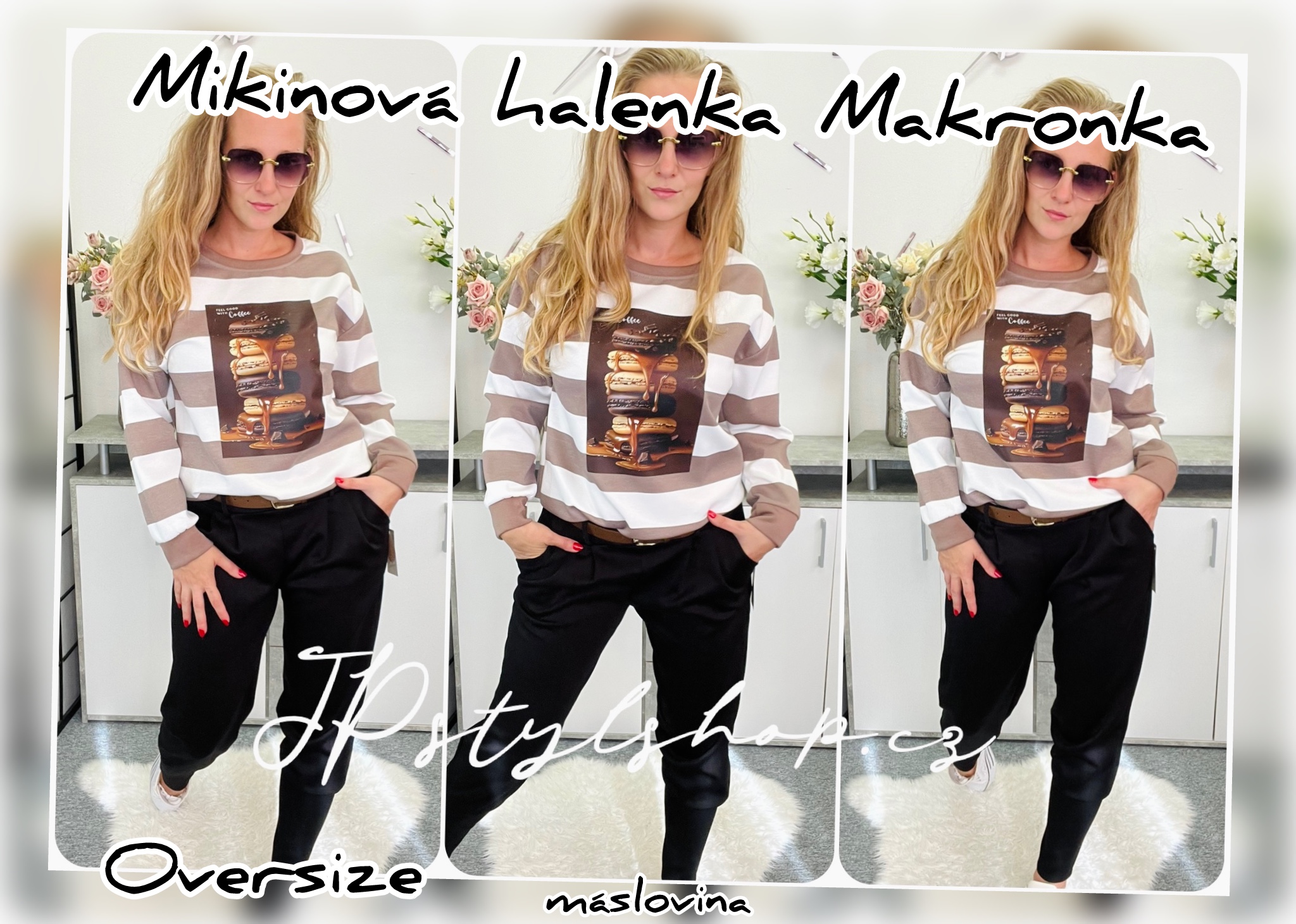 Mikinová halenka Makronka