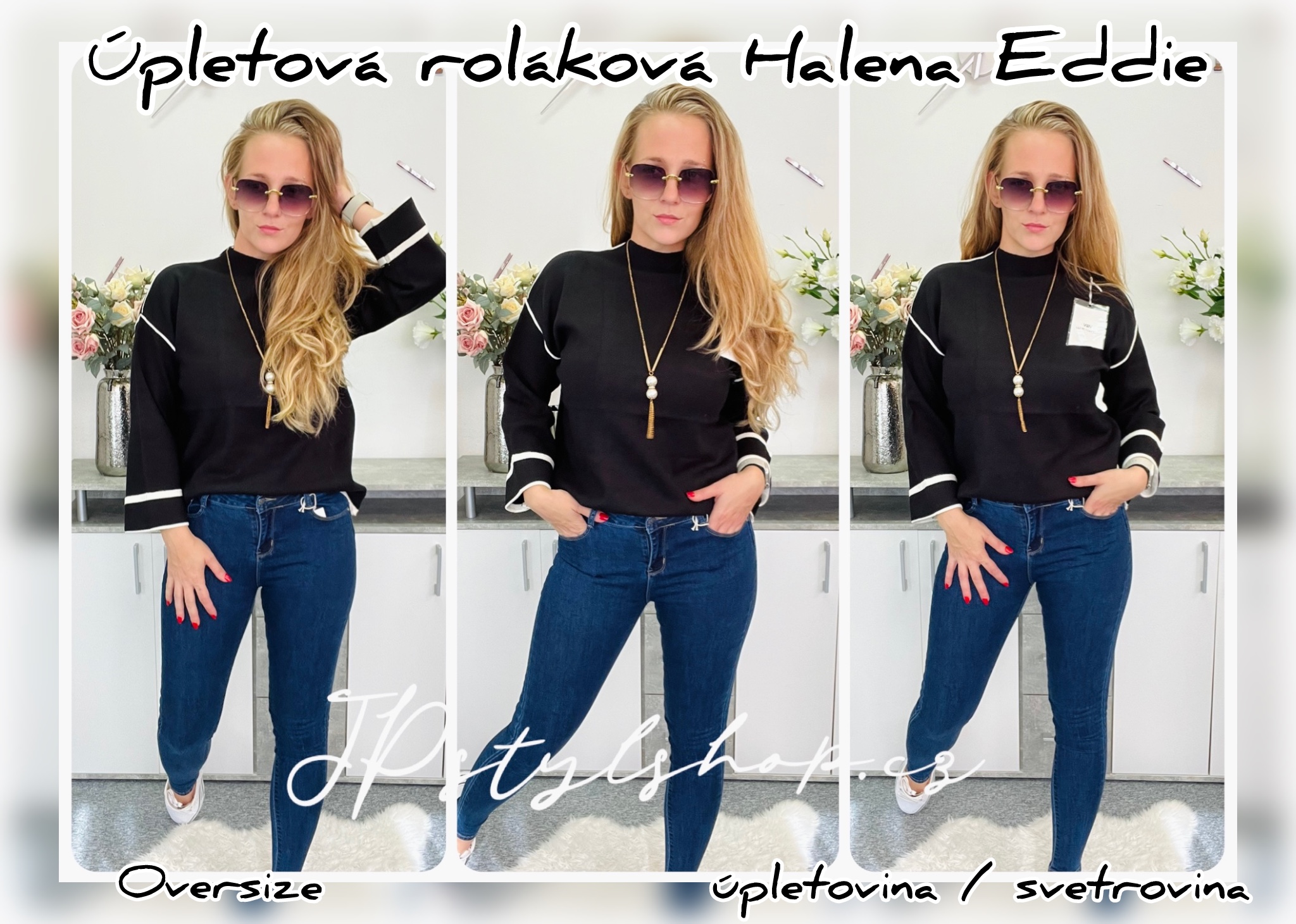 Úpletová roláková halena Eddie