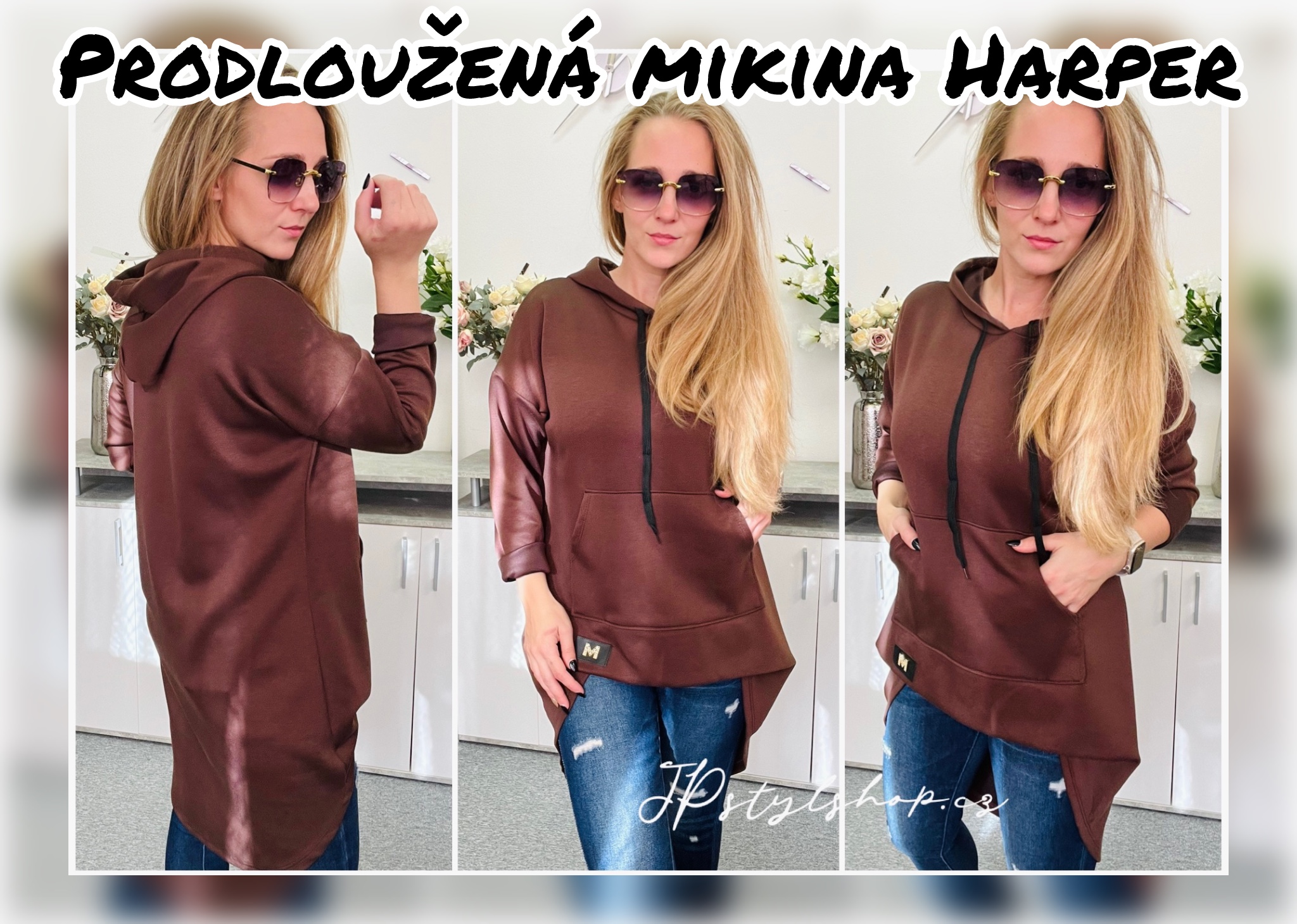 Prodloužená mikina Harper 