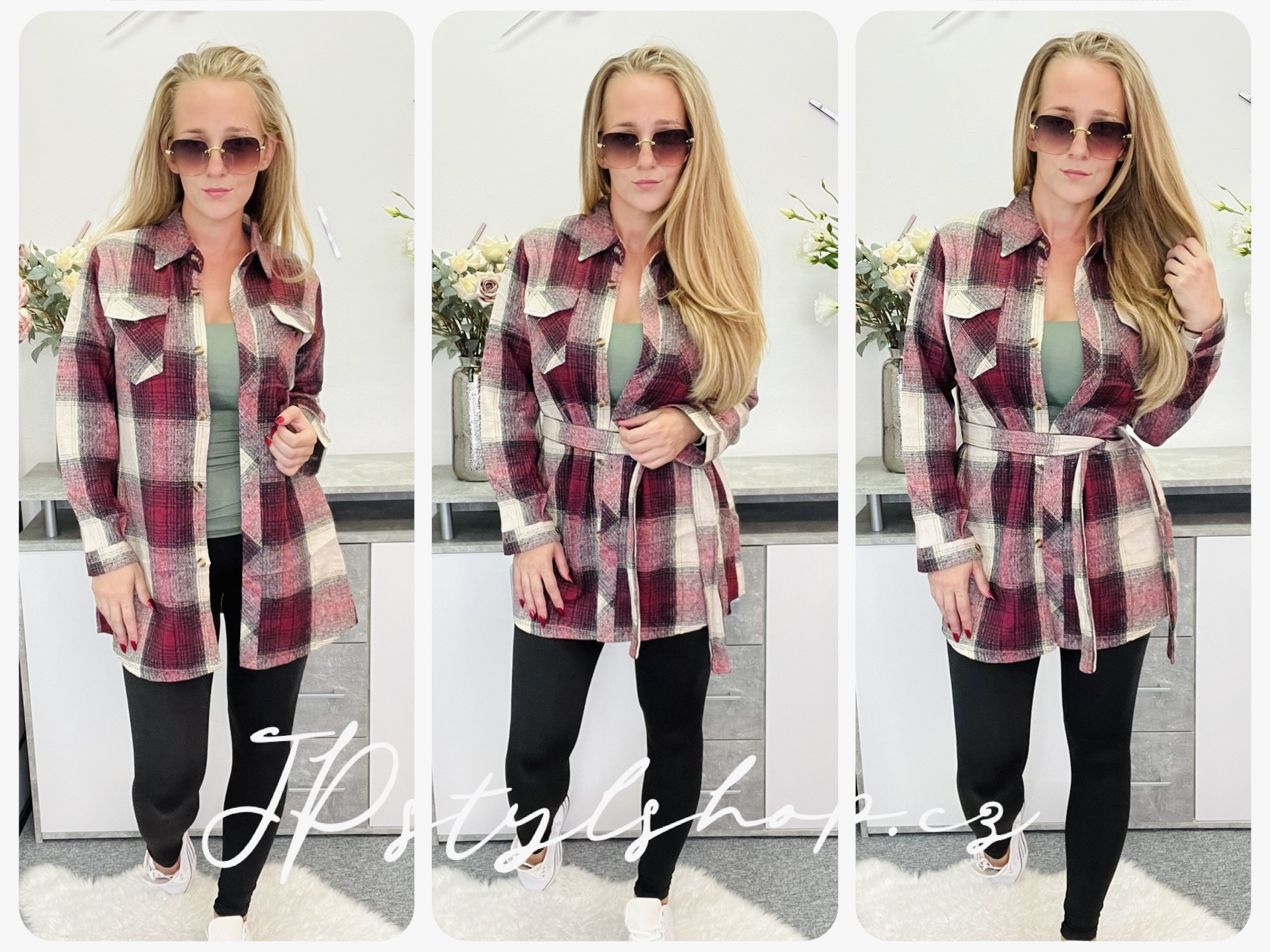 Dlouhá kabátková košile Lady