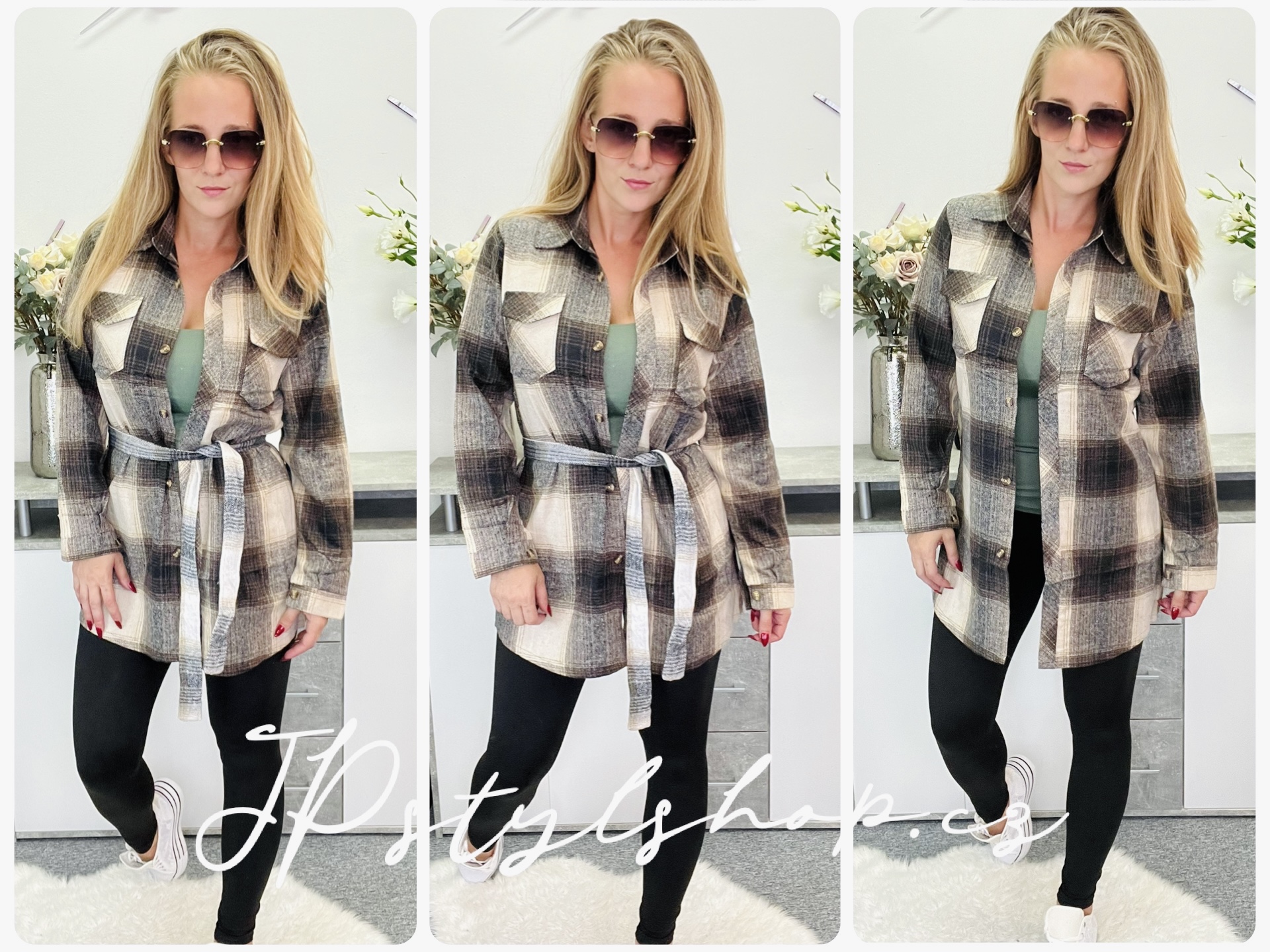 Dlouhá kabátková košile Lady