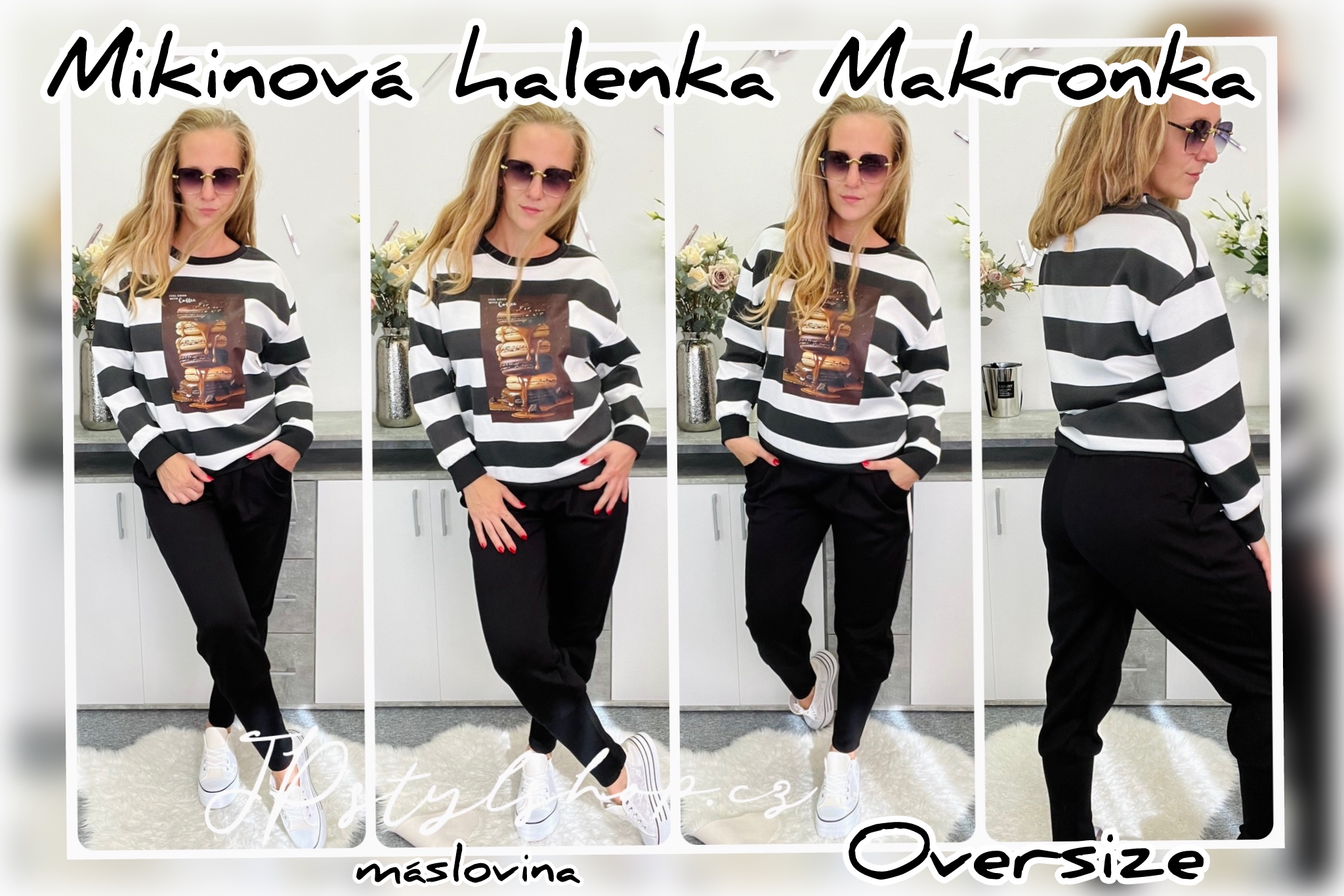 Mikinová halenka Makronka