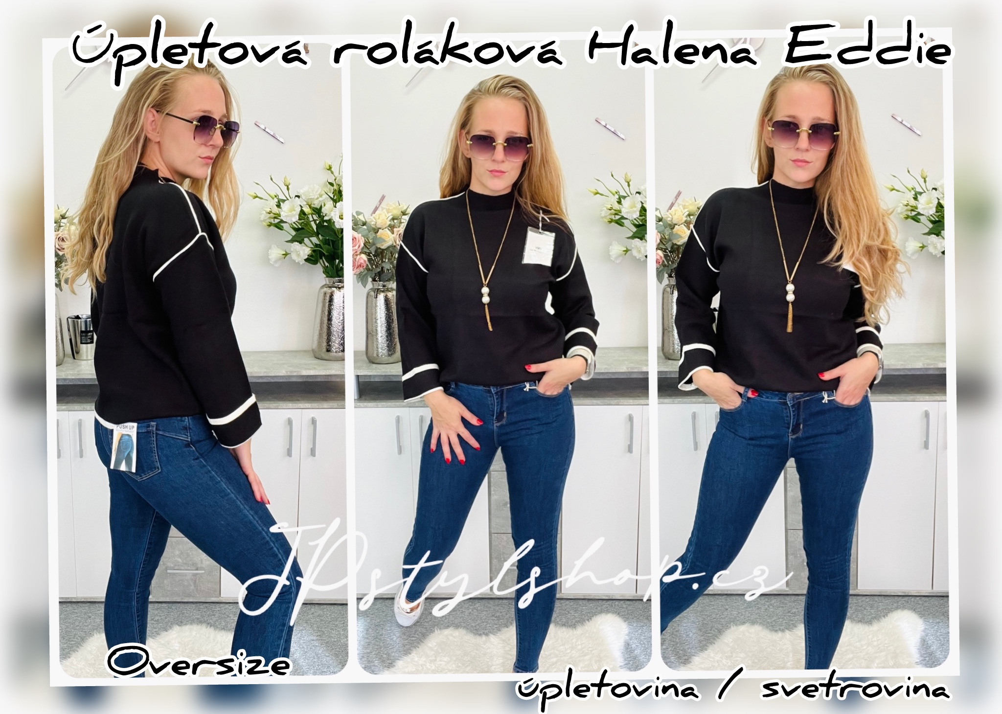 Úpletová roláková halena Eddie