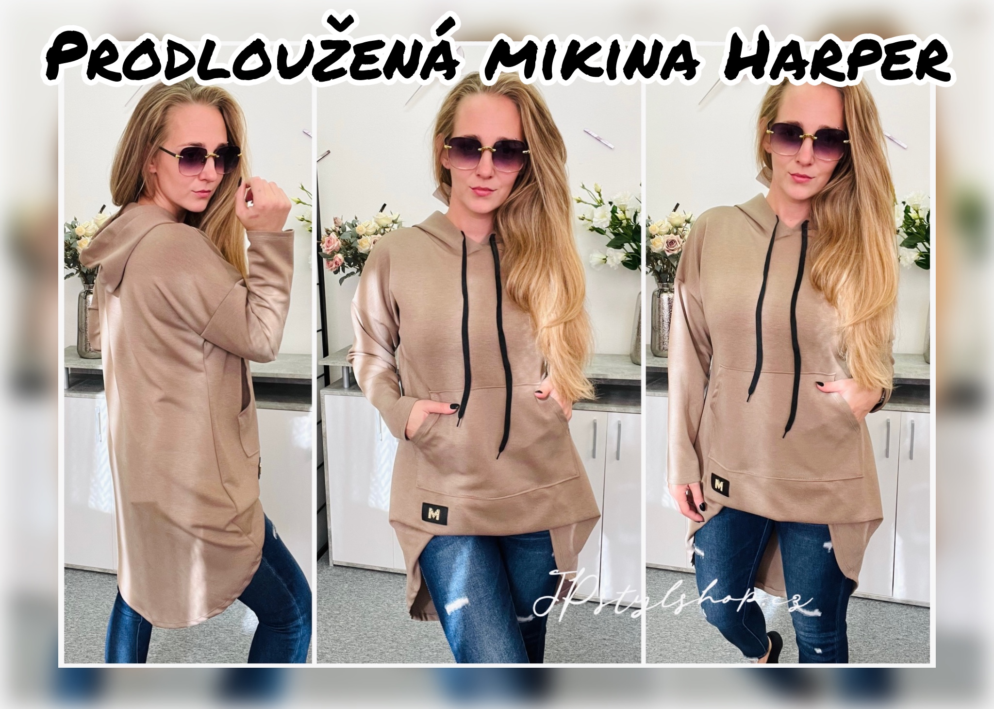 Prodloužená mikina Harper 