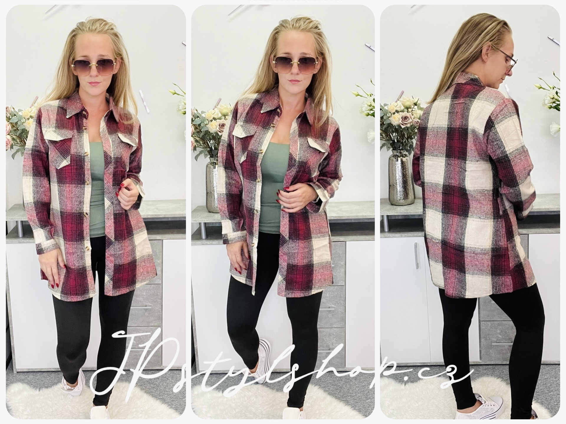 Dlouhá kabátková košile Lady