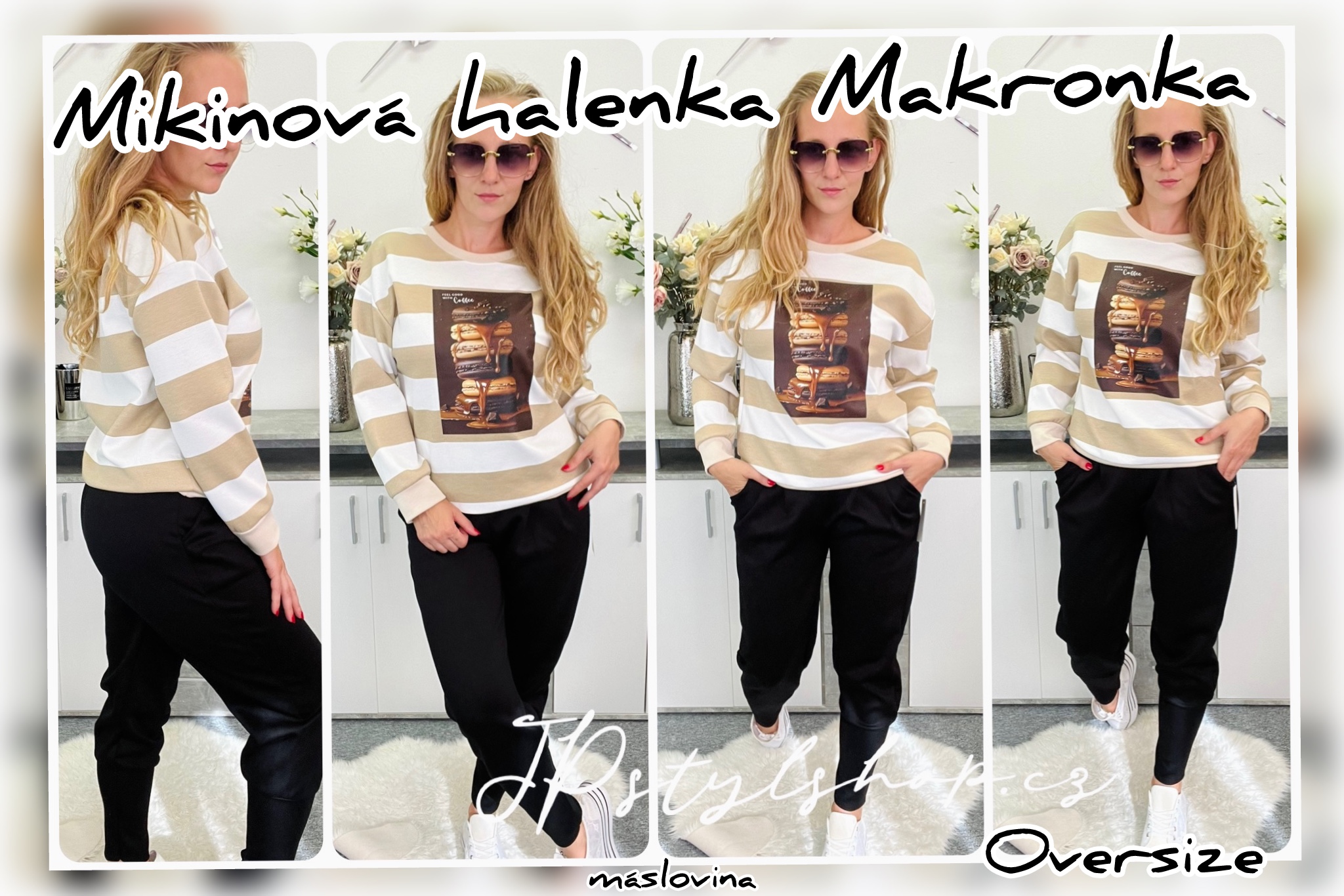 Mikinová halenka Makronka