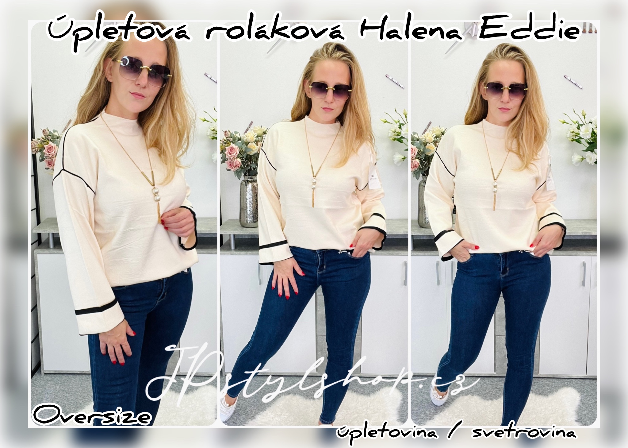 Úpletová roláková halena Eddie