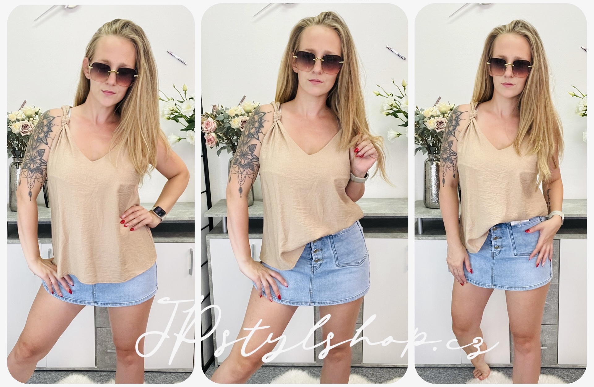 Jednobarevné tílko Oša