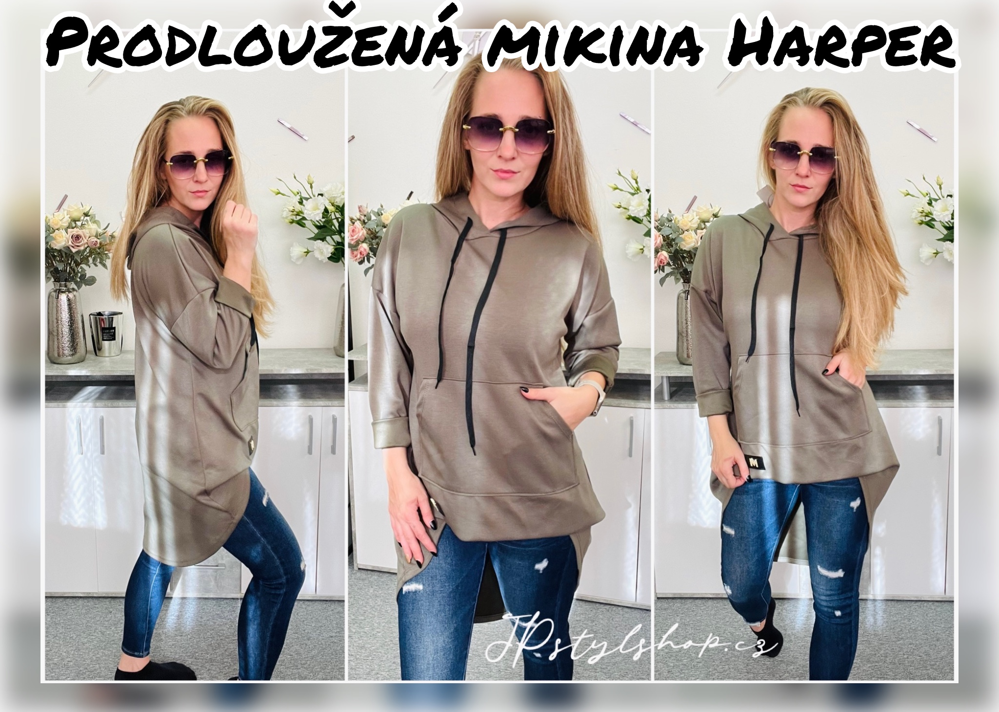 Prodloužená mikina Harper 