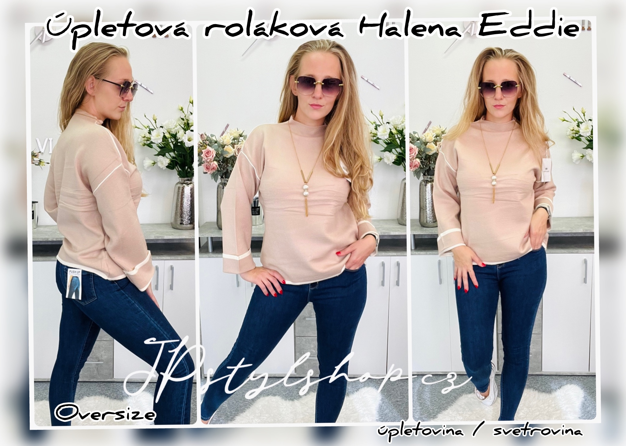 Úpletová roláková halena Eddie