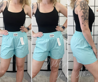 Jednobarevné kraťásky - tyrkys