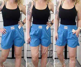 Jednobarevné kraťásky - královské modré