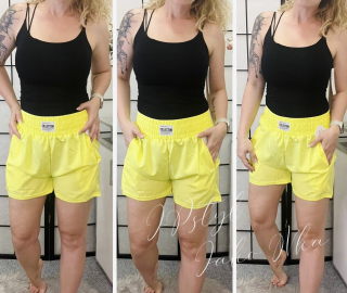 Jednobarevné kraťásky - žluté