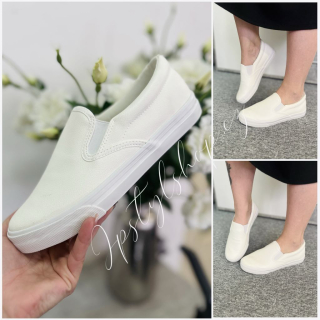 Dámské slip on tenisky - bílé