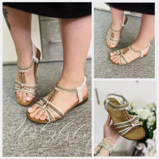 Dámské sandálky - silver