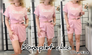 Komplet CHIC - pudrový