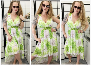 Květinové šaty - limetový květ