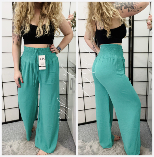 VOLNOČASOVÉ KALHOTY - mentol 