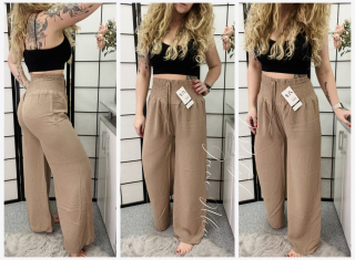 VOLNOČASOVÉ KALHOTY - béžové