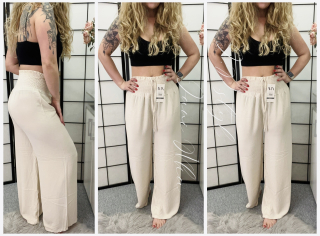 VOLNOČASOVÉ KALHOTY - smetanové