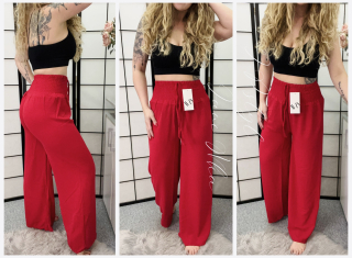 VOLNOČASOVÉ KALHOTY - červené