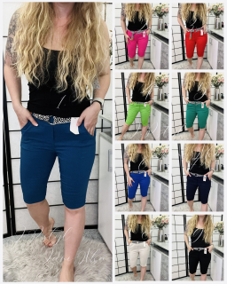 Strečové kraťasy s páskem