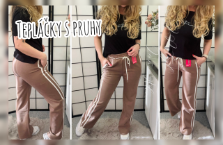 Tepláčky s pruhy