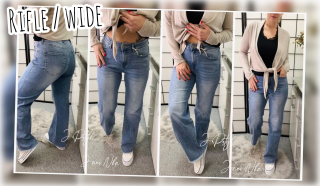 Široké modré rifle