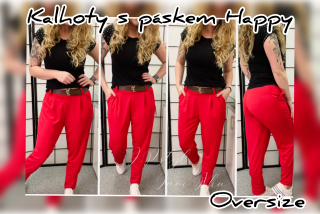 Kalhoty s páskem Happy